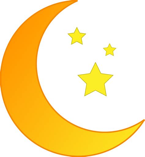 clip art moon and stars 1