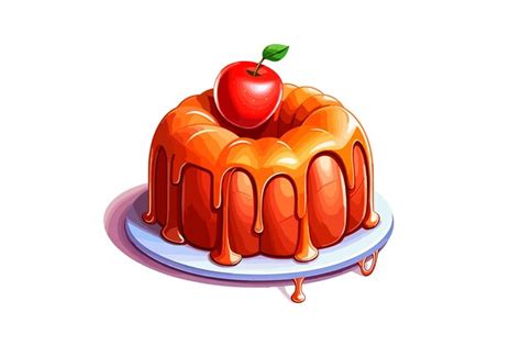 Premium Vector | Apple cake cartoon vector illustration