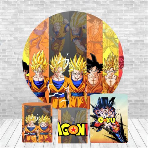 Trio Capa Cilindro Dragon Ball Painel Lona X No Elo