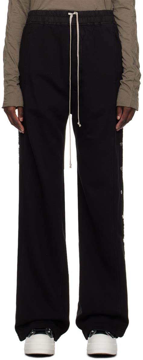 Black Pusher Lounge Pants By Rick Owens DRKSHDW On Sale