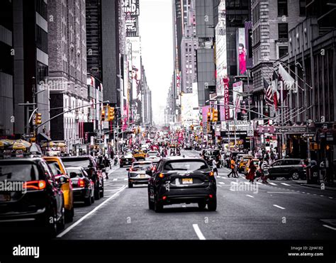 New York City Street Scene Manhatten Stock Photo Alamy