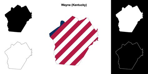 Wayne County, Kentucky outline map set 43105502 Vector Art at Vecteezy