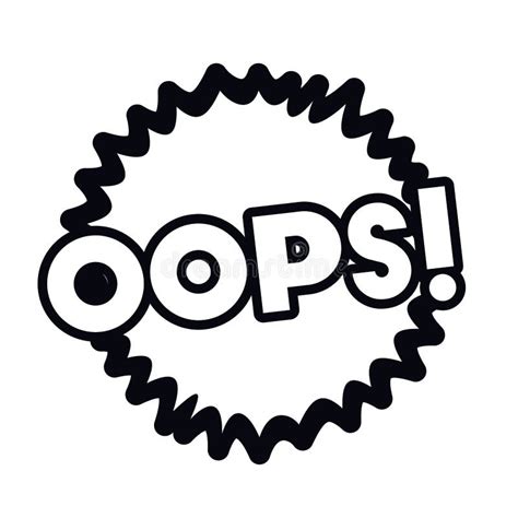 Oops Comic Words In Speech Bubble Isolated Icon Stock Vector