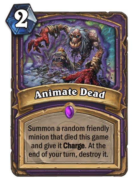 Animate Dead - Warlock resurrect effect : r/customhearthstone