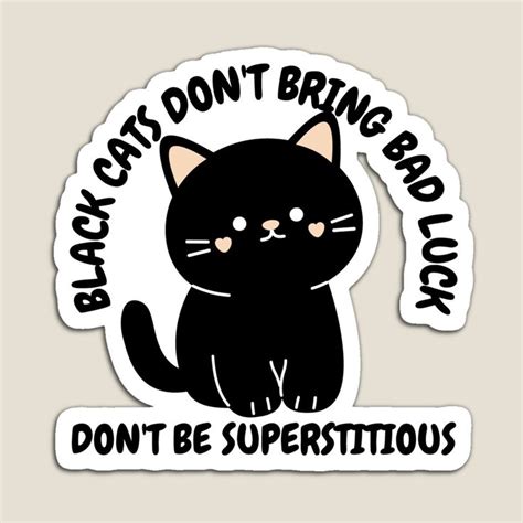 Black Cats Don T Bring Bad Luck Don T Be Superstitious Magnet For Sale By Coloronym Black