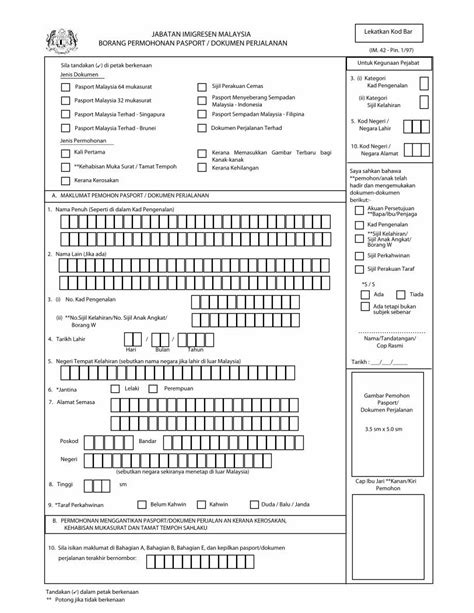 Pdf Borang Permohonan Pasport Dokumentips