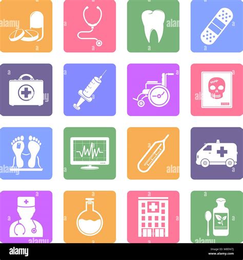 Medical Flat Icons Set Stock Vector Image And Art Alamy