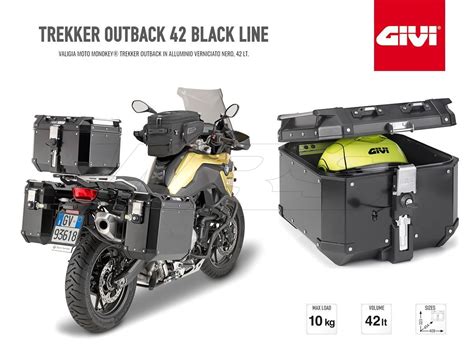 Obkn B Obkn B Givi Motorcycle Top Case Trekker Outback Lt Black