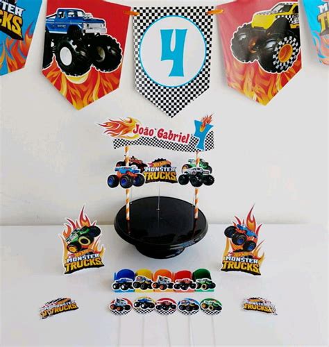 Convite Festa Monster Truck Para Imprimir Produtos Elo