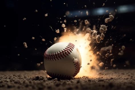 Premium AI Image | Baseball bat explosion ball Generate Ai