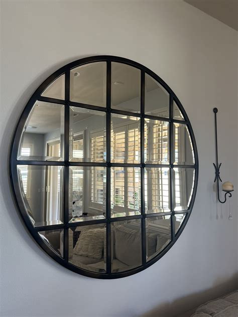 Pottery Barn Eagan Multi Panel Round Wall Mirror 44 For Sale In