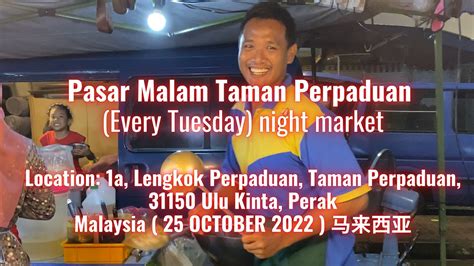 Ipoh Malaysia Food Night Market Pasar Malam Taman Perpaduanmalaysia