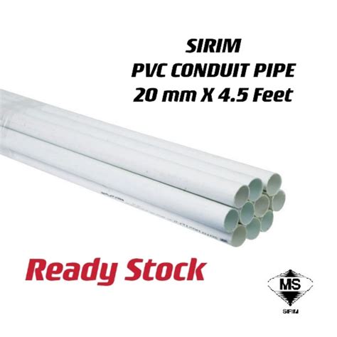 Pvc Electrical Conduit Pipe Sirim Approve Mm X Ft Shopee