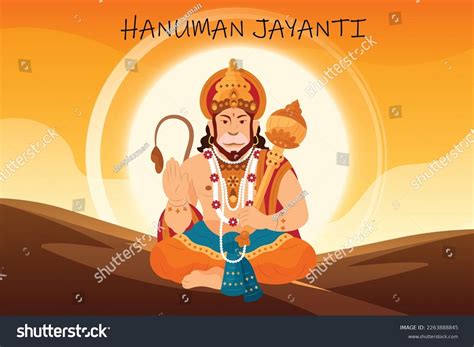 Hanuman Jayanti Poster Wallpaper Design Hindu Stock Vector (Royalty ...