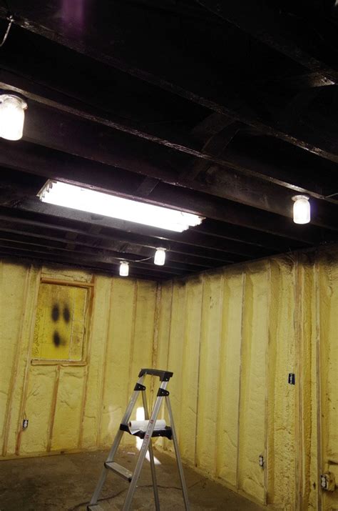 How To Spray Paint A Basement Ceiling Black - Openbasement