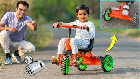 How To Make Electric Cycle Using A 12 Volt Dc Motor पुरानी साइकिल को