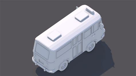 3D Cartoon Minibus - TurboSquid 2141091