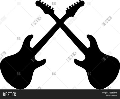 Crossed E Guitar Image Photo Free Trial Bigstock