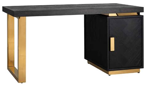 Casa Padrino Luxury Solid Wood Desk Black Gold X X H Cm