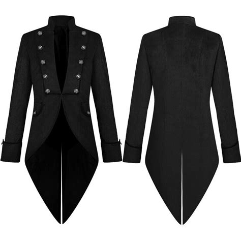 Vintage Mens Steampunk Tailcoat Jacket Gothic Victor Gem