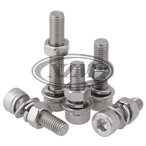 M8 M10 M12 A2 70 Cylindrical Head Hexagon Socket Combination Screw Nut