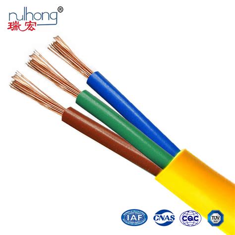 3c Certified PVC Insulated Copper Core Flexible Sheathed Electric Wire