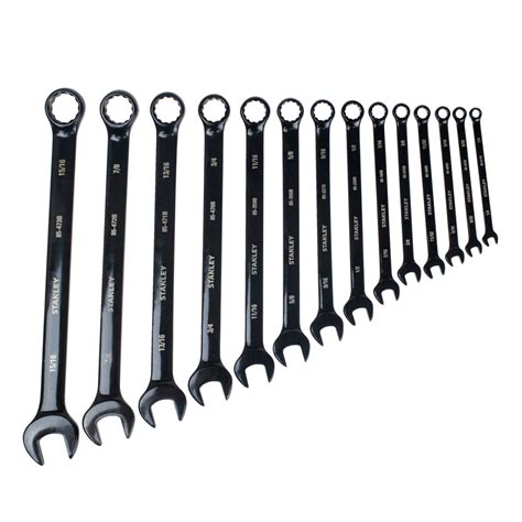 Stanley Professional Grade Black Chrome Wrench Set Sae 14 Pc Canadian Tire