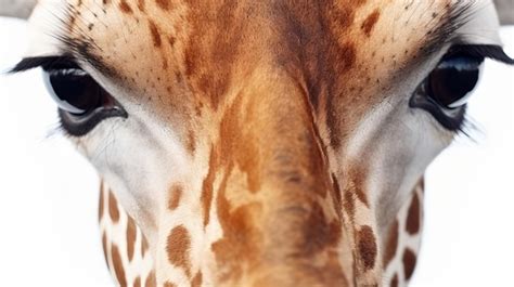 Premium Ai Image A Giraffes Eyes Are Visible In This Image