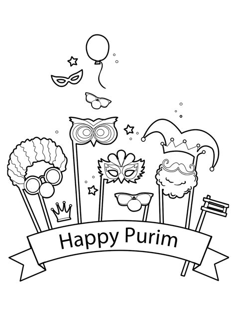 Free Purim Coloring Pages Pdf - Coloringfolder.com