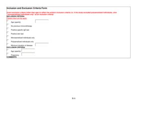 Fillable Online Ncbi Nlm Nih Inclusion And Exclusion Criteria Form B 6