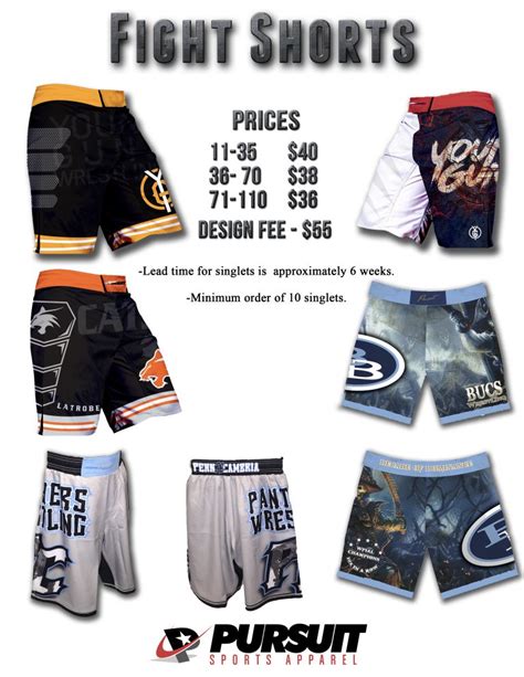 Pursuit Sports Apparel Fight Shorts Pursuit Sports Apparel