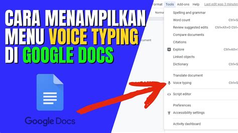 CARA MENAMPILKAN VOICE TYPING TOOL MENULIS DENGAN SUARA DI GOOGLE