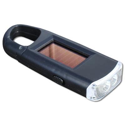 Lampe De Poche Solaire Led Avec Mousqueton Viper Solairepratique