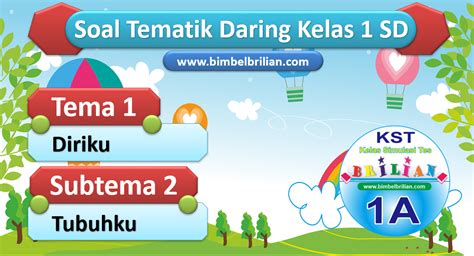 Soal Daring Kelas 1 Tema 1 Subtema 2 Tubuhku Bimbel Brilian Riset