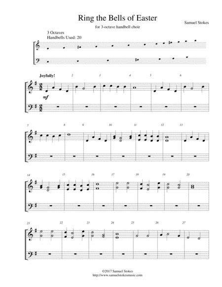 Ring The Bells Of Easter For 3 Octave Handbell Choir By Samuel Stokes Sheet Music For