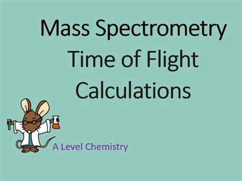 A Level Chemistry Calculation Shot Tof Teaching Resources