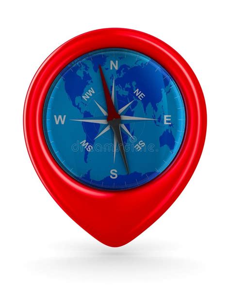 Compass On White Background Improvement Concept Stock Illustration