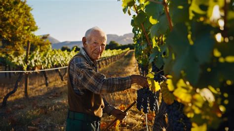 Free Photo | Person picking grapes and spending time in the vineyard