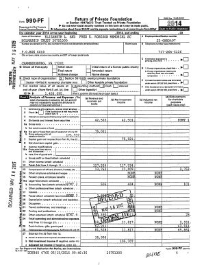 Fillable Online Return Of Private Foundation Pf Form Omb No