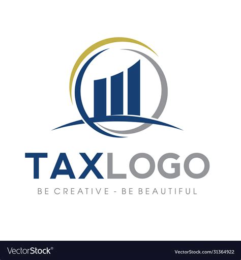 Tax And Accounting Logo Design Royalty Free Vector Image