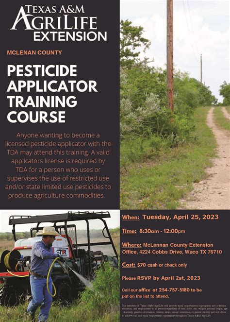 McLennan Co Pesticide Applicator Training Texas Corn Producers