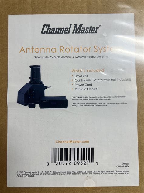 Channel Master Cm 9521 Complete Antenna Rotor Rotator With IR Remote
