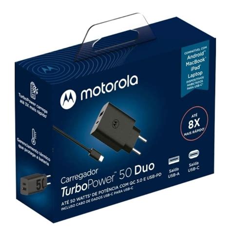 Carregador De Parede Motorola Turbo Power Duo 50w Shopee Brasil