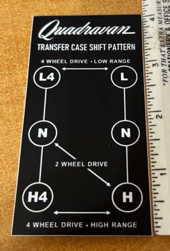 Quadravan Twin Stick Shift Pattern Sticker Ford X Dana Van Ebay