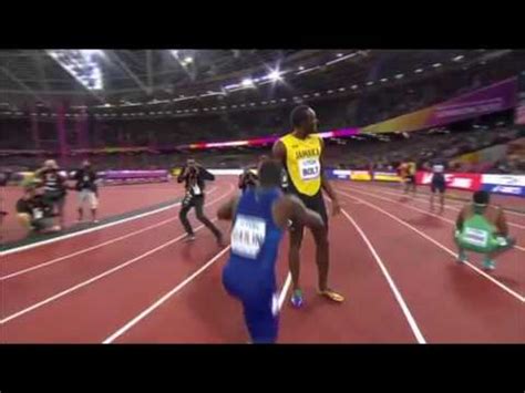 Gatlin Bows To Usain Bolt YouTube