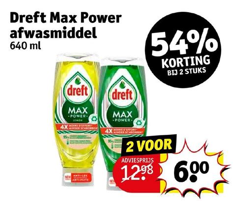 Dreft Max Power Afwasmiddel 640ml Promotie Bij Kruidvat