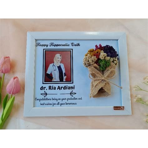 Jual Flowers Frame 2d Kado Wisuda Ultah Pernikahan Shopee Indonesia