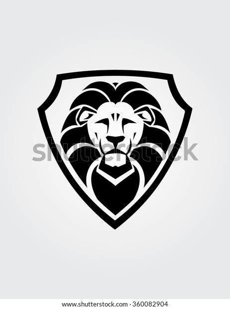 Lion Head Shield Vector De Stock Libre De Regalías 360082904