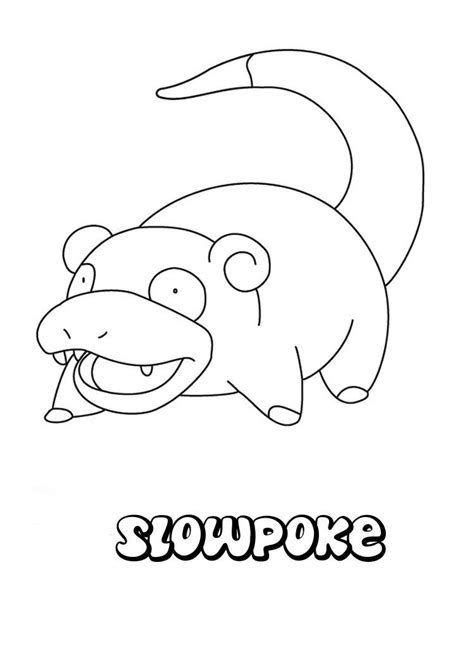 Slowpoke Coloring Page