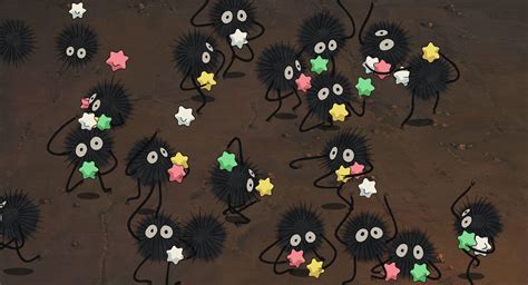 Studio Ghibli Spirited Away Soot Sprites Girls Crop Woven Top Small